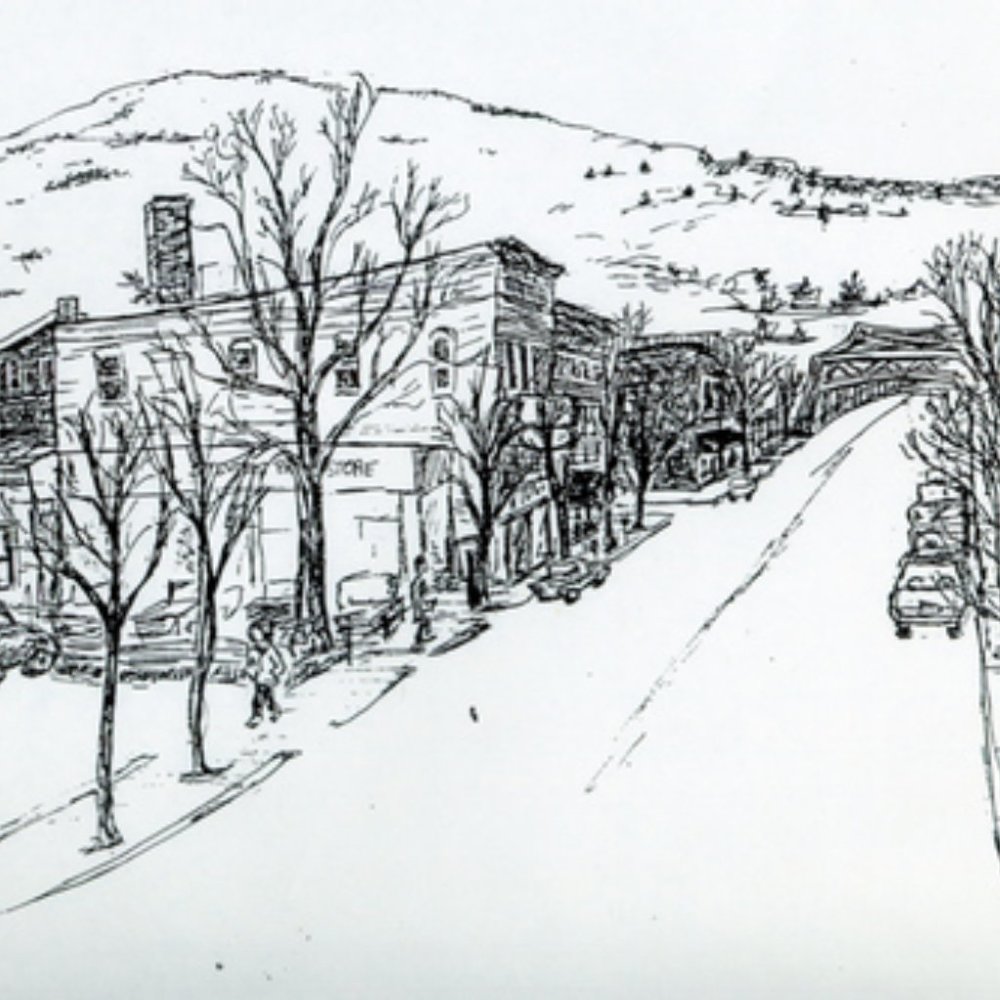 Bridge St Corning 1988  by Ave Hurley Signed Original Prints 4x6 + ACEO Set